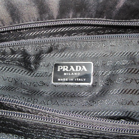 ❤️Authentic PRADA TESSUTO Black Nylon Shopper Shoulder Bag Purse - Picture 8 of 10